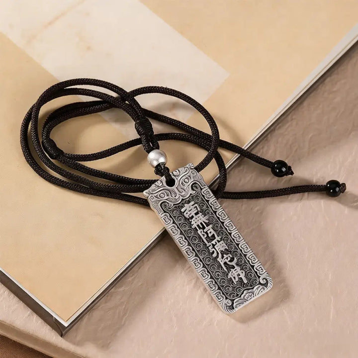 Buddha Stones Copper Namo Amitabha Om Mani Padme Hum Rope Wisdom Necklace Pendant - BWOOOH - Namo Amitabha - Necklaces