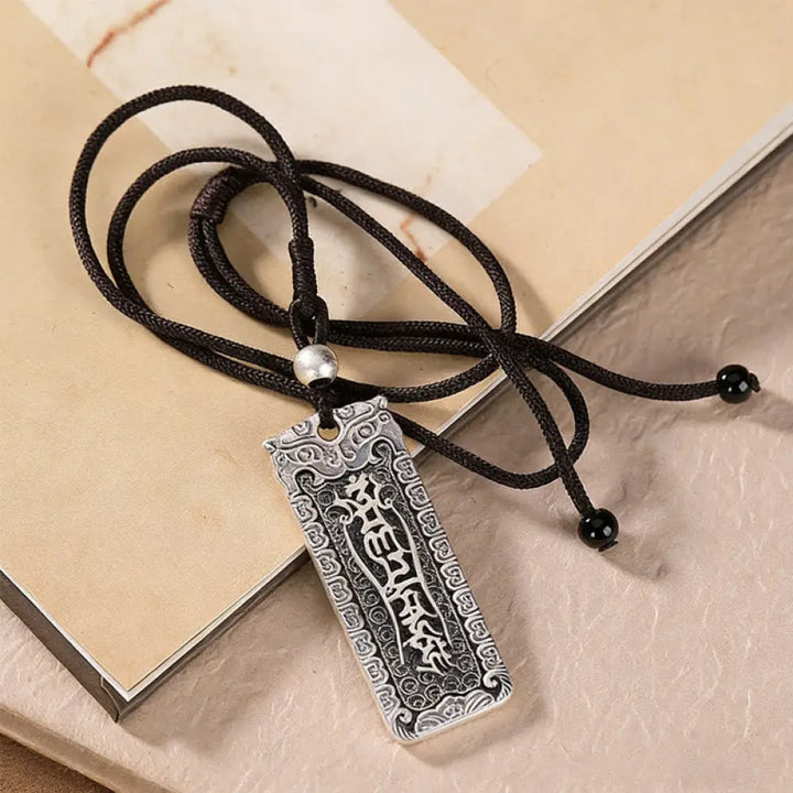 Buddha Stones Copper Namo Amitabha Om Mani Padme Hum Rope Wisdom Necklace Pendant - BWOOOH - Om Mani Padme Hum