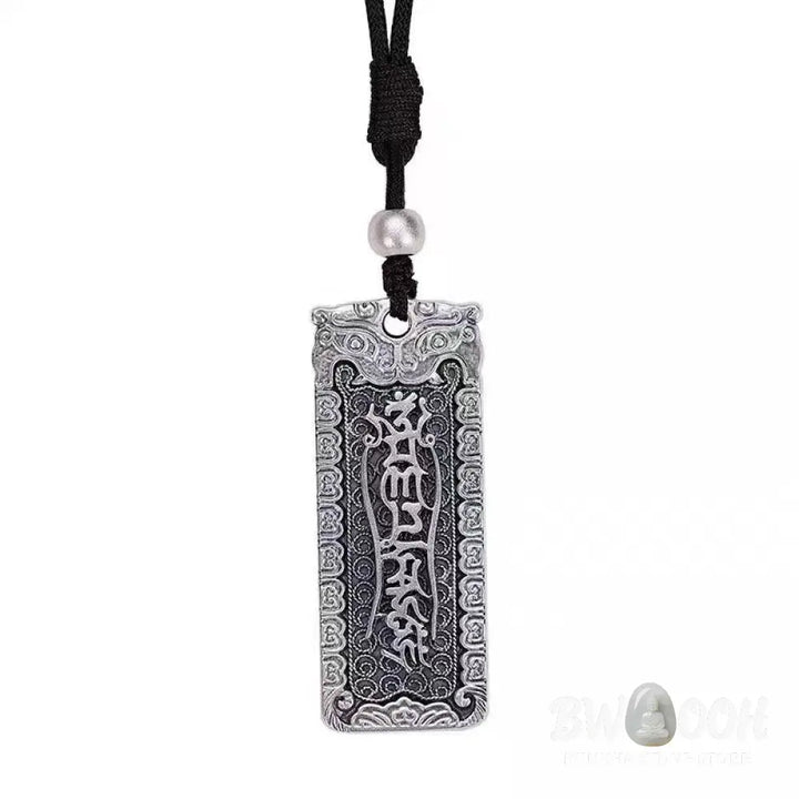 Buddha Stones Copper Namo Amitabha Om Mani Padme Hum Rope Wisdom Necklace Pendant - BWOOOH - Necklaces &amp; Pendants