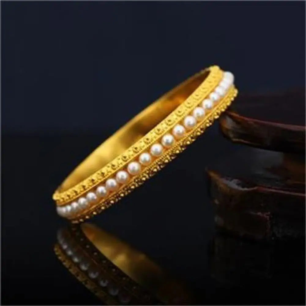BWOOOH Copper Pearl Healing Cuff Half Bracelet Bangle - BWOOOH - Copper Pearl / 56mm - Bracelet