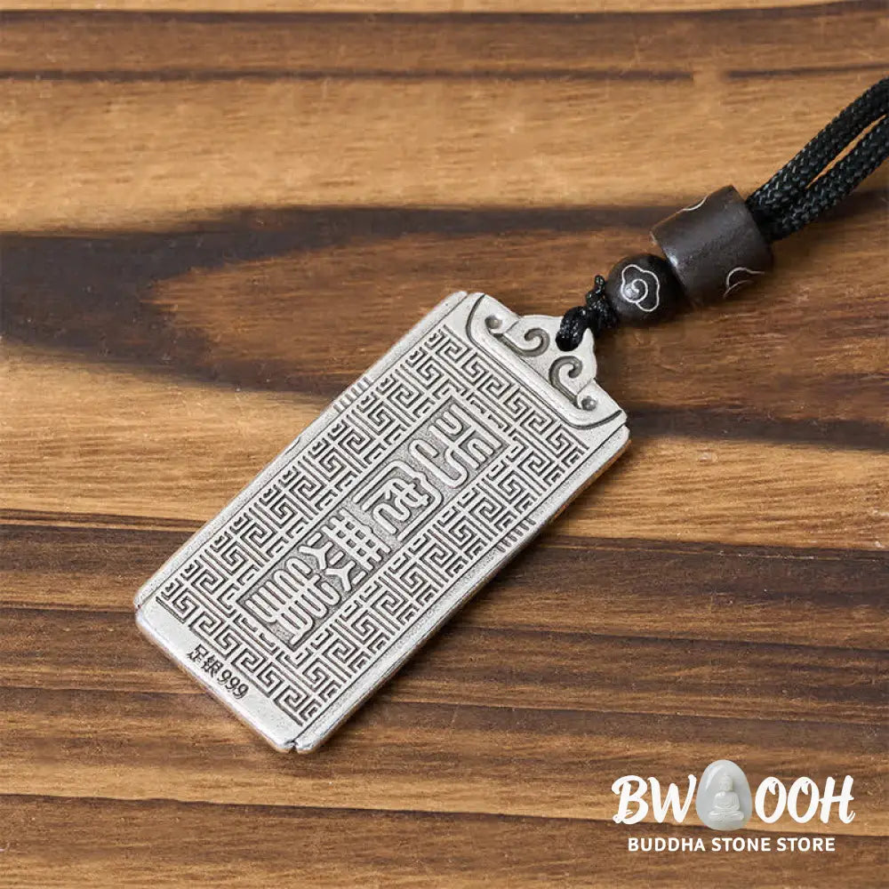 Buddha Stones Copper Plated With Silver Dragon Rope Strength Necklace Pendant - BWOOOH - Dragon - Necklaces &amp; Pendants