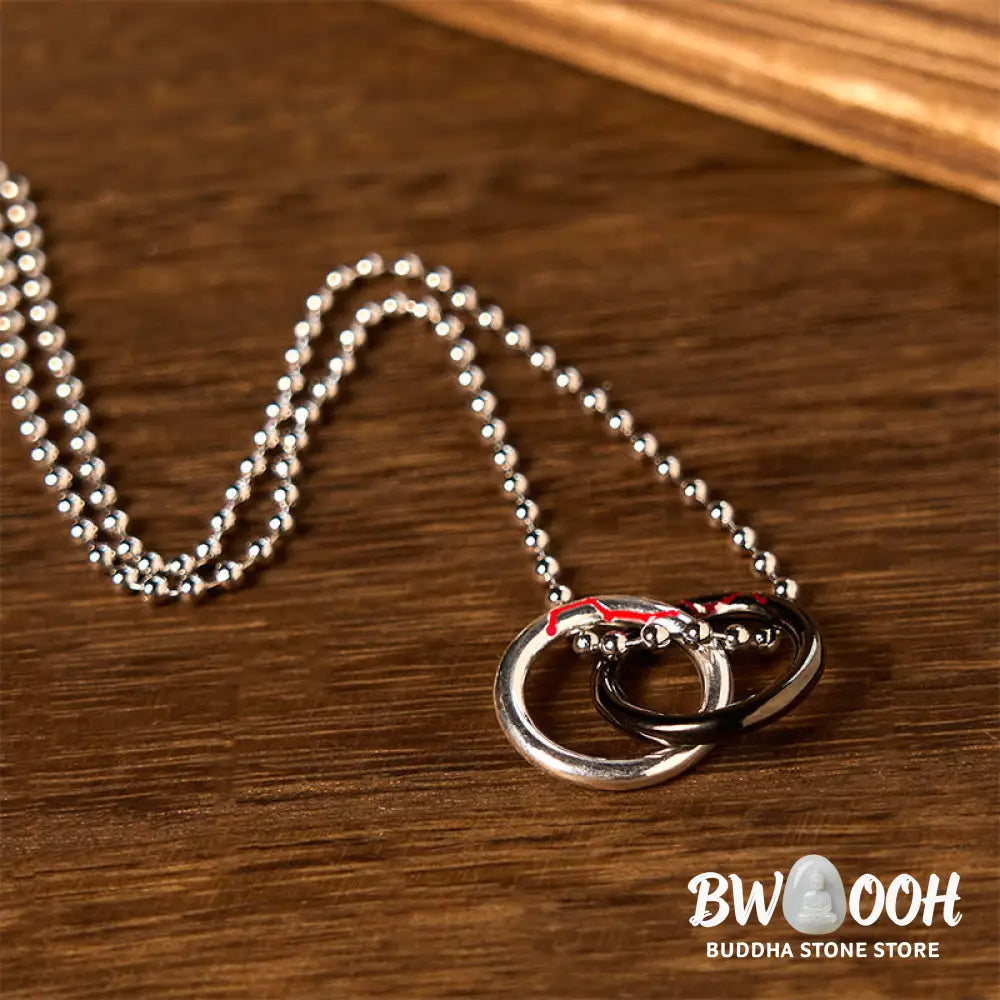 Buddha Stones Copper Qiankun Hoop Big Dipper Luck Necklace Pendant - BWOOOH - Necklaces &amp; Pendants