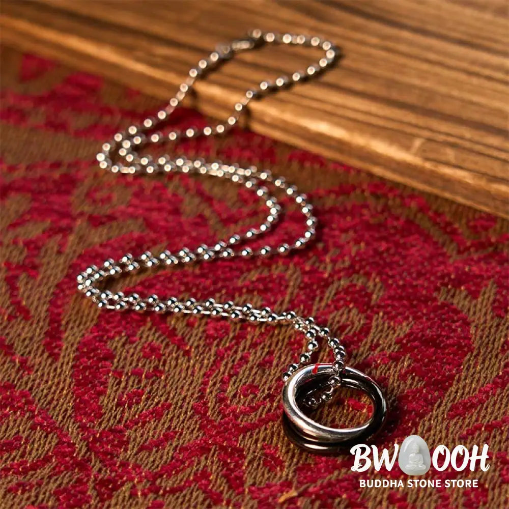 Buddha Stones Copper Qiankun Hoop Big Dipper Luck Necklace Pendant - BWOOOH - Necklaces &amp; Pendants