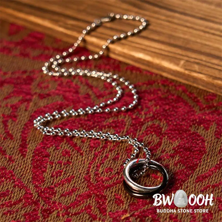 Buddha Stones Copper Qiankun Hoop Big Dipper Luck Necklace Pendant - BWOOOH - Necklaces &amp; Pendants
