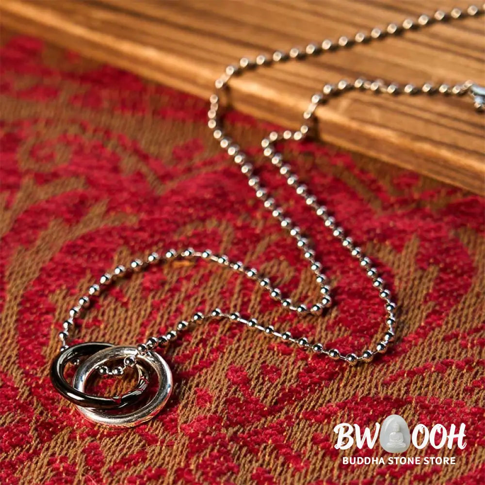 Buddha Stones Copper Qiankun Hoop Big Dipper Luck Necklace Pendant - BWOOOH - Necklaces &amp; Pendants