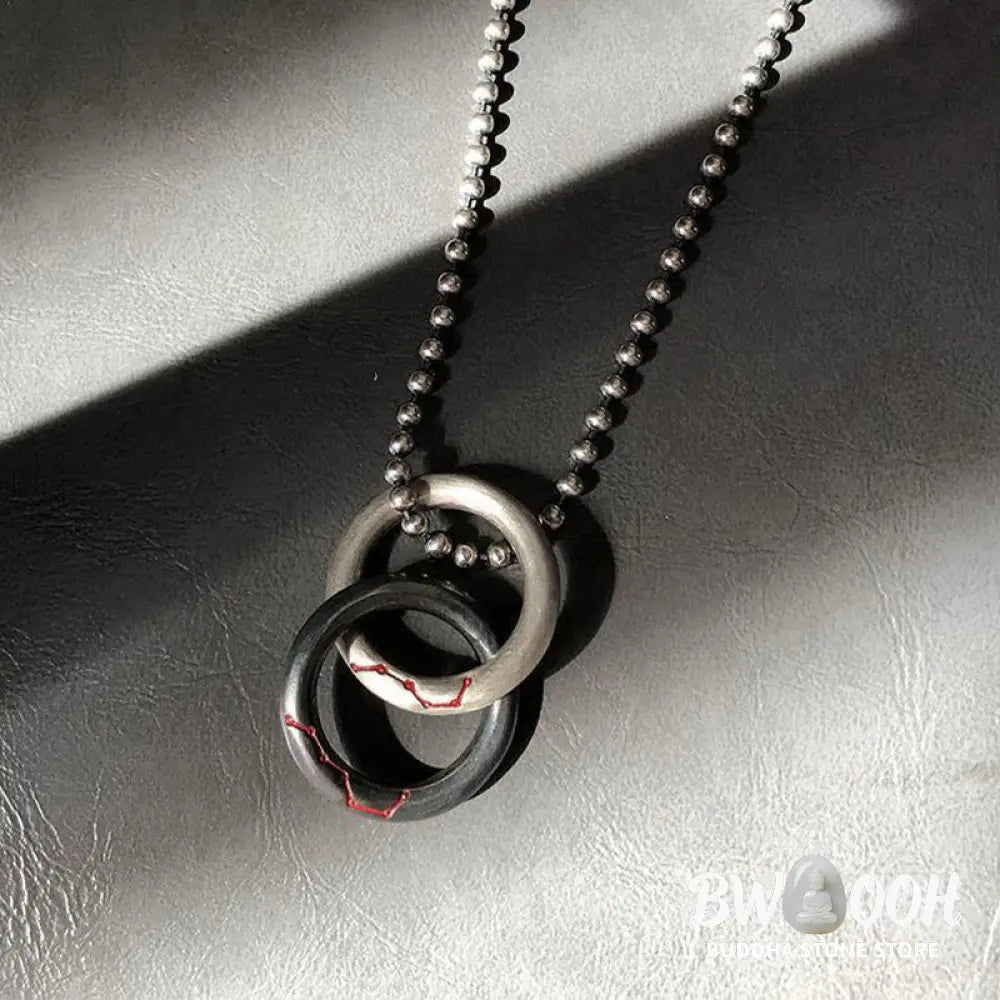 Buddha Stones Copper Qiankun Hoop Big Dipper Luck Necklace Pendant - BWOOOH - Necklaces &amp; Pendants