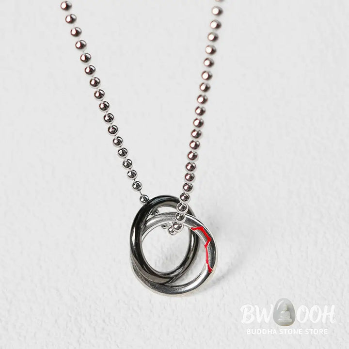 Buddha Stones Copper Qiankun Hoop Big Dipper Luck Necklace Pendant - BWOOOH - Necklaces &amp; Pendants