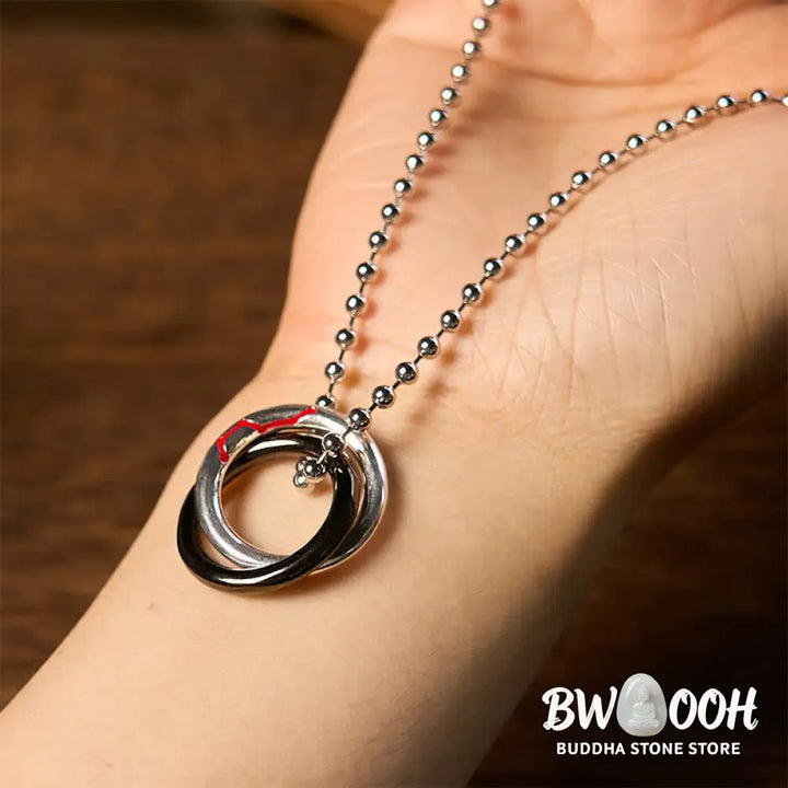 Buddha Stones Copper Qiankun Hoop Big Dipper Luck Necklace Pendant - BWOOOH - Necklaces &amp; Pendants