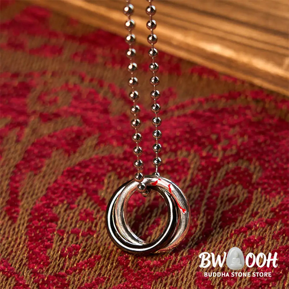 Buddha Stones Copper Qiankun Hoop Big Dipper Luck Necklace Pendant - BWOOOH - Necklaces &amp; Pendants