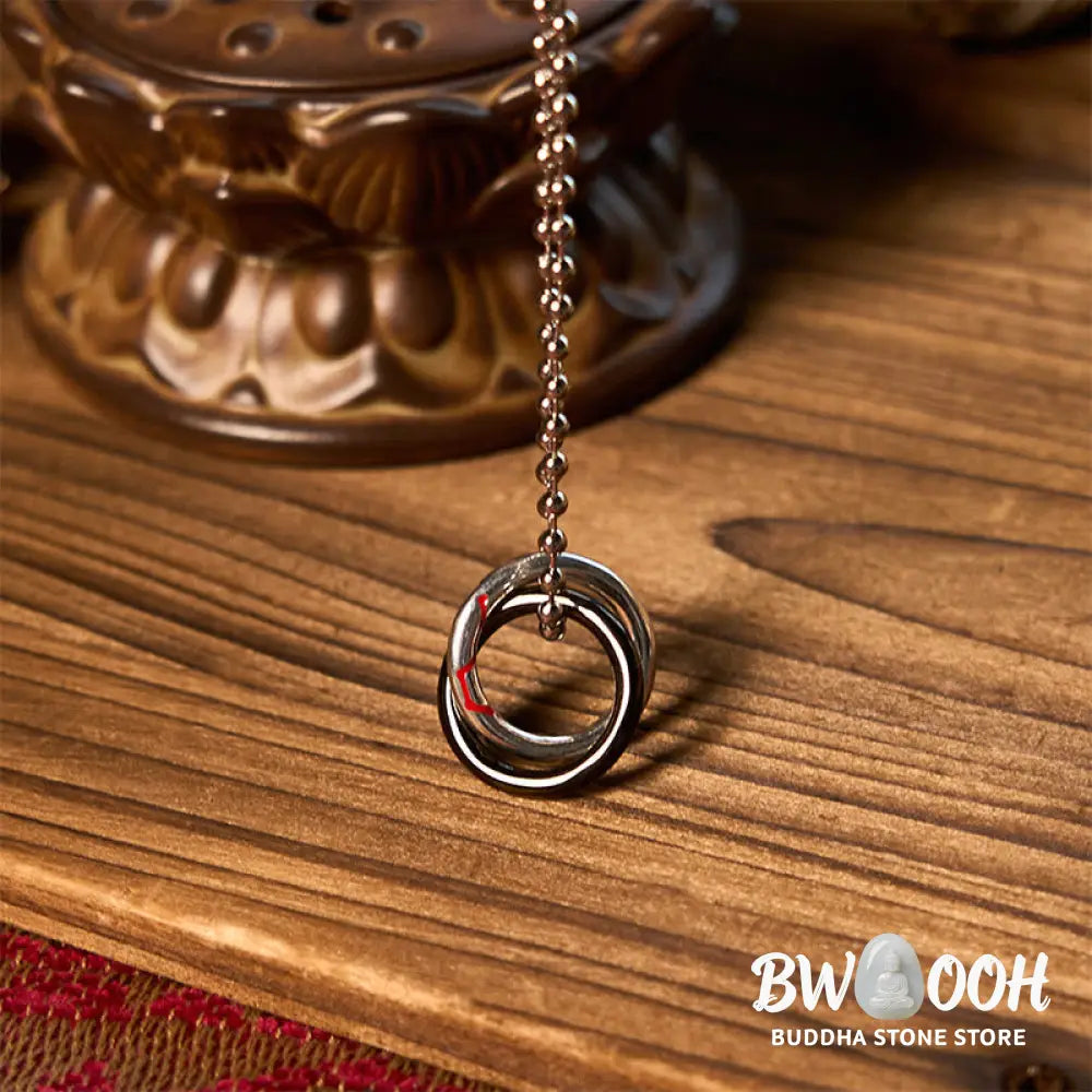 Buddha Stones Copper Qiankun Hoop Big Dipper Luck Necklace Pendant - BWOOOH - Necklaces &amp; Pendants