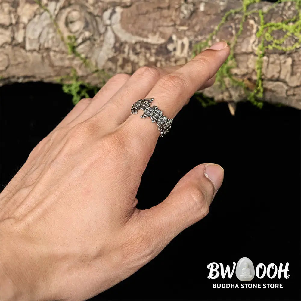 Buddha Stones Copper Skull Bone The Lord Of The Corpse Forest Keep Away Evil Spirits Ring - Copper Skull Bone - Ring