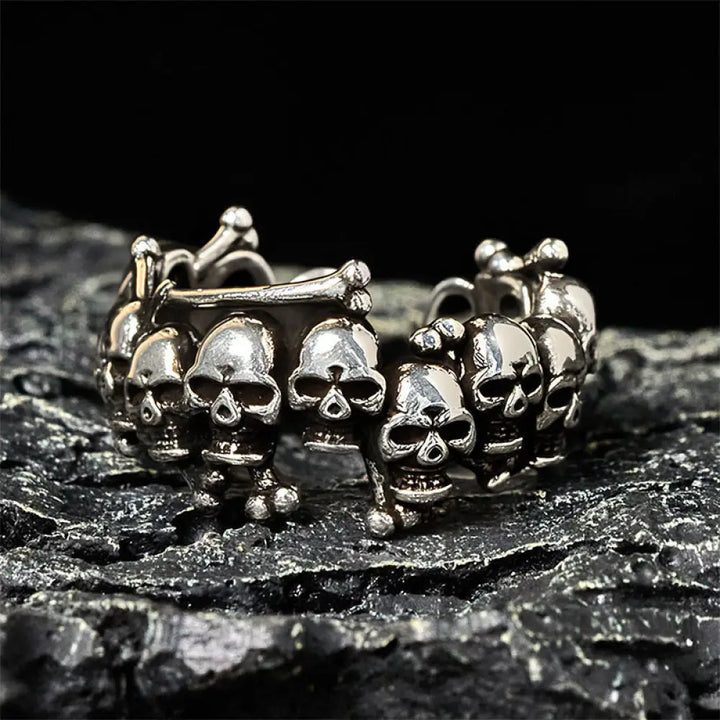 BWOOOH Copper Skull Bone The Lord Of The Corpse Forest Keep Away Evil Spirits Ring — Copper spiritual jewelry for spiritua...