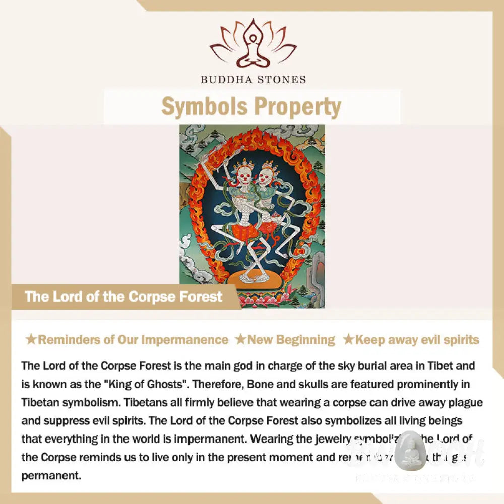 Buddha Stones Copper Skull Bone The Lord Of The Corpse Forest Keep Away Evil Spirits Ring - Copper Skull Bone - Ring