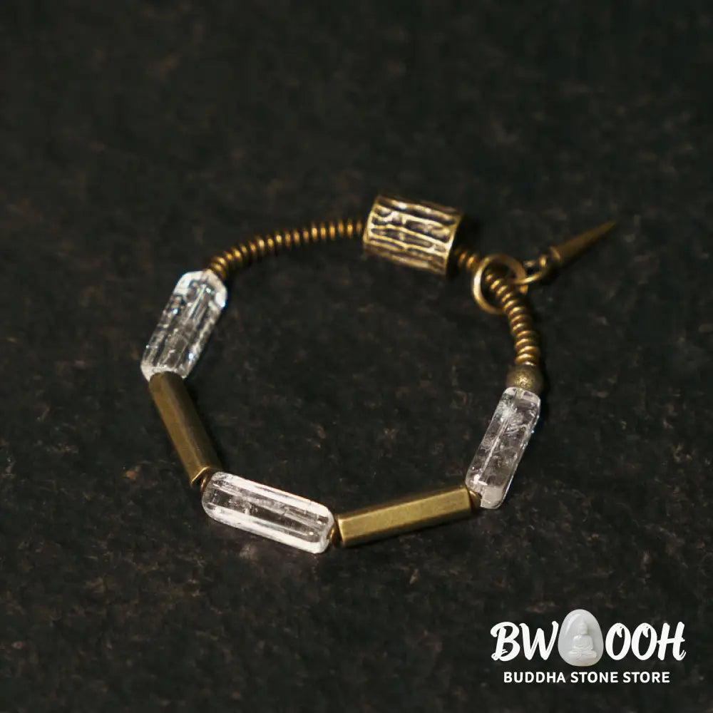 Buddha Stones Copper Square White Crystal Luck Bracelet - BWOOOH - Bracelet