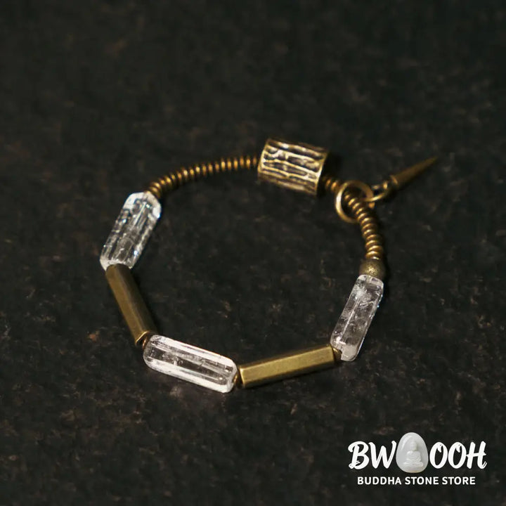 Buddha Stones Copper Square White Crystal Luck Bracelet - BWOOOH - Bracelet