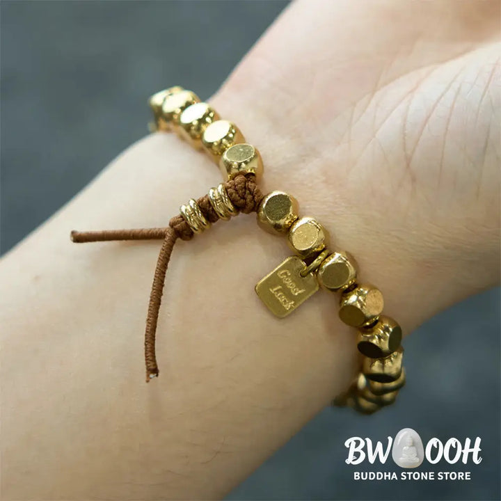 Buddha Stones Copper String Good Luck Self Care Bracelet - BWOOOH - Bracelet