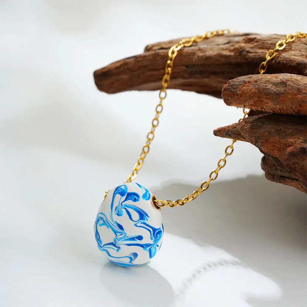 Buddha Stones Copper Wealth Healing Water Drop Shape Pendant Necklace - BWOOOH - Copper - Necklaces & Pendants