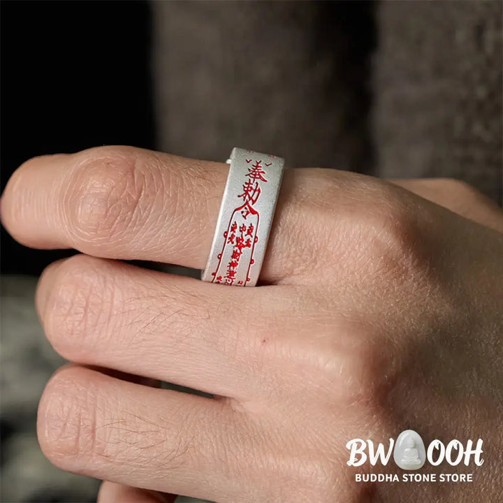 Buddha Stones Copper Word Adjustable Balance Ring - Ring