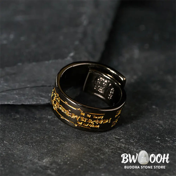 Buddha Stones Copper Word Adjustable Balance Ring - Ring