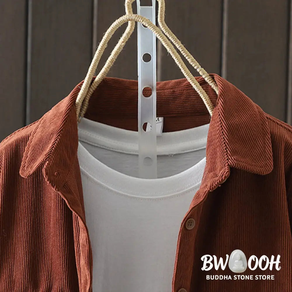Buddha Stones Corduroy Women’s Cotton Long Sleeve Jacket With Pockets - Women’s Jacket