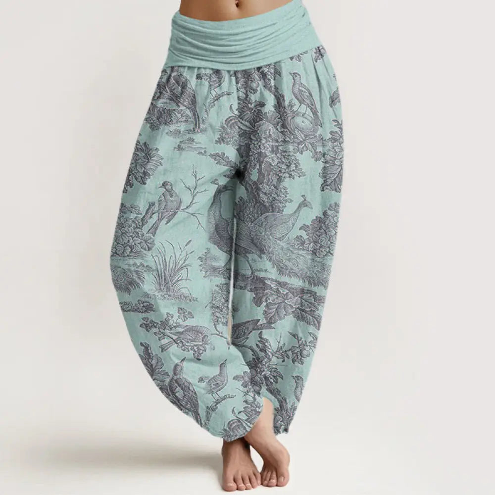 Buddha Stones Cotton Birds Trees Branches Pattern Women&