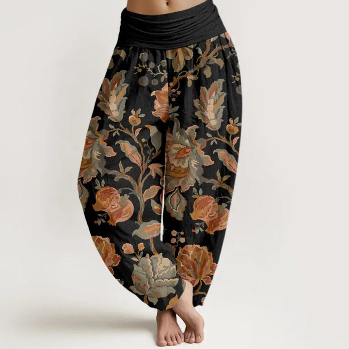 BWOOOH printed harem pants - Cotton Casual Blooming Flowers Buds Desi