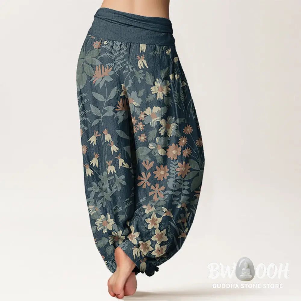 Buddha Stones Cotton Casual Daisy Flowers Leaves Design Women&