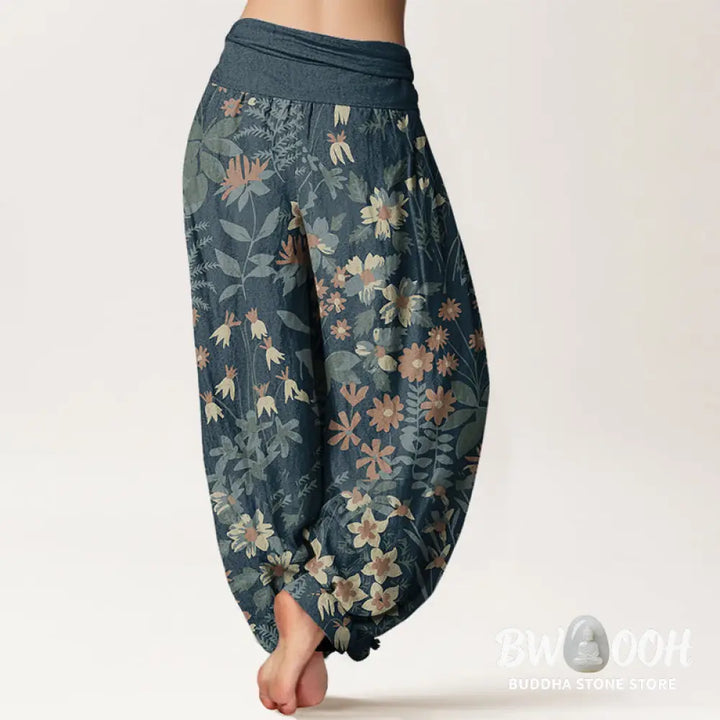 Buddha Stones Cotton Casual Daisy Flowers Leaves Design Women&