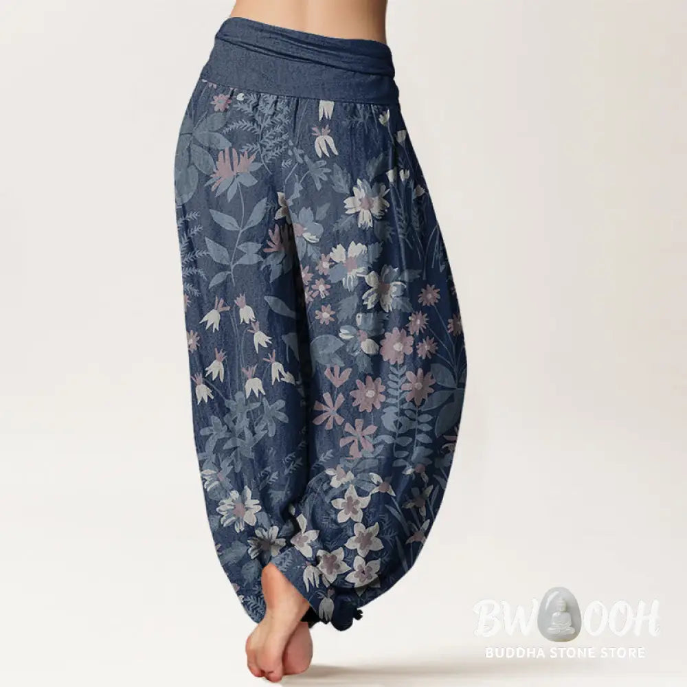 Buddha Stones Cotton Casual Daisy Flowers Leaves Design Women&
