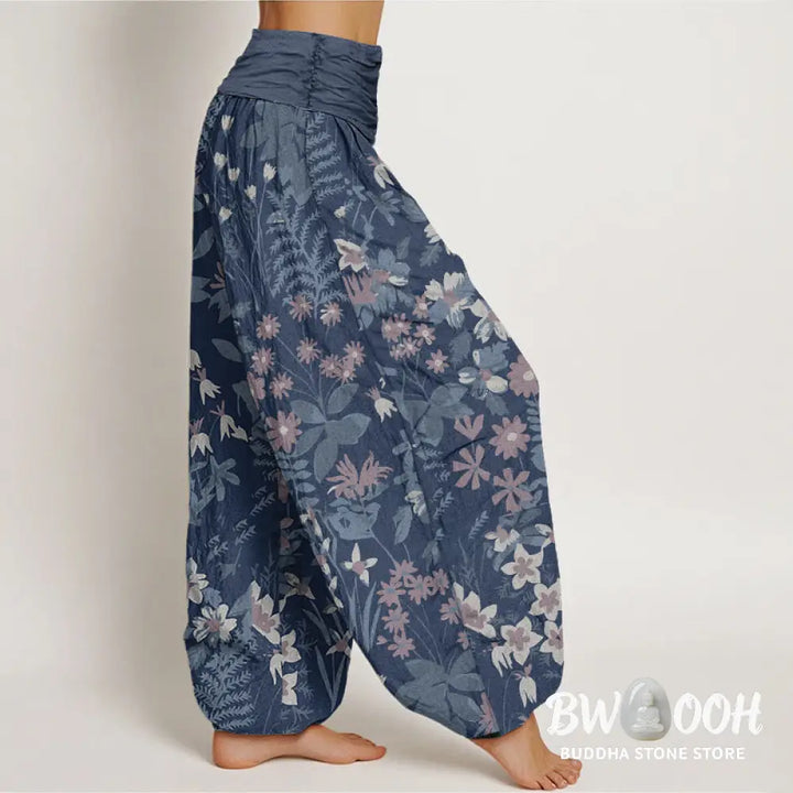 Buddha Stones Cotton Casual Daisy Flowers Leaves Design Women&