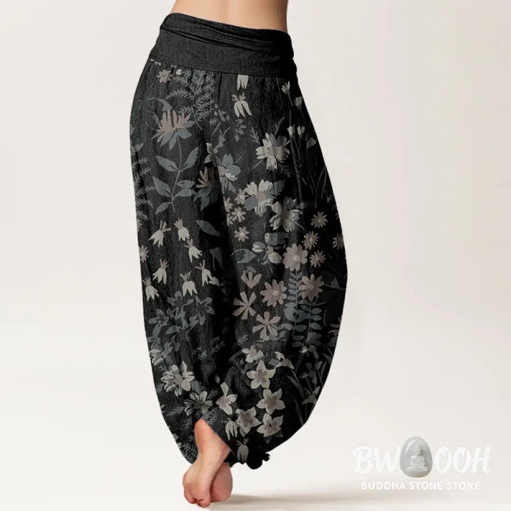 Buddha Stones Cotton Casual Daisy Flowers Leaves Design Women&