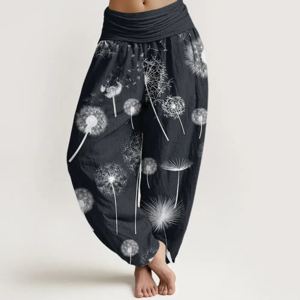 BWOOOH printed harem pants - Cotton Casual Dandelion Pattern Women&