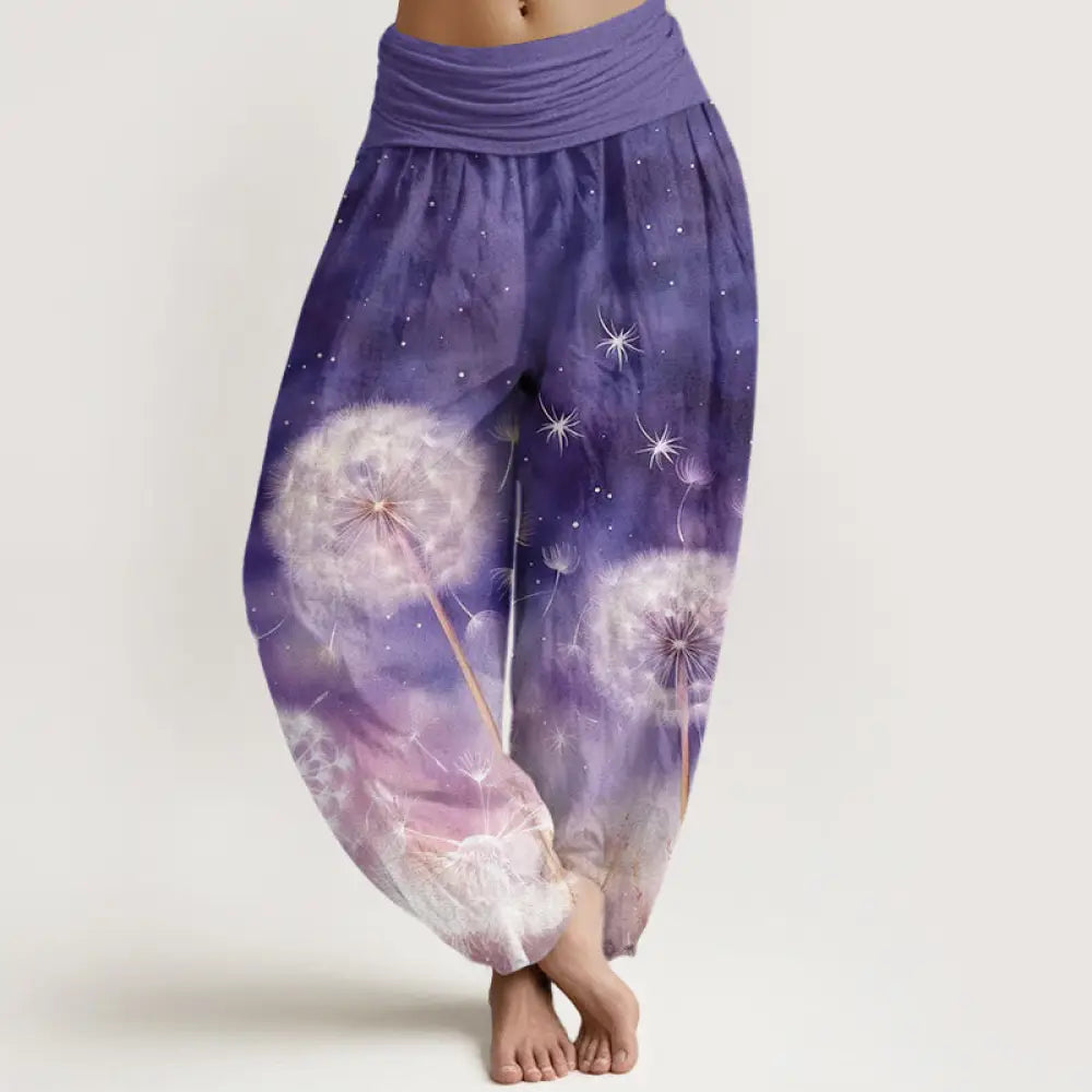 BWOOOH printed harem pants - Cotton Casual Dandelion Pattern Women&