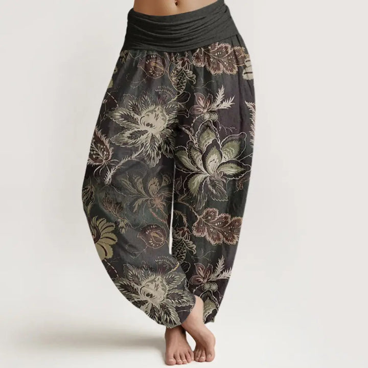 BWOOOH printed harem pants - Cotton Casual Floral Leaves Women&