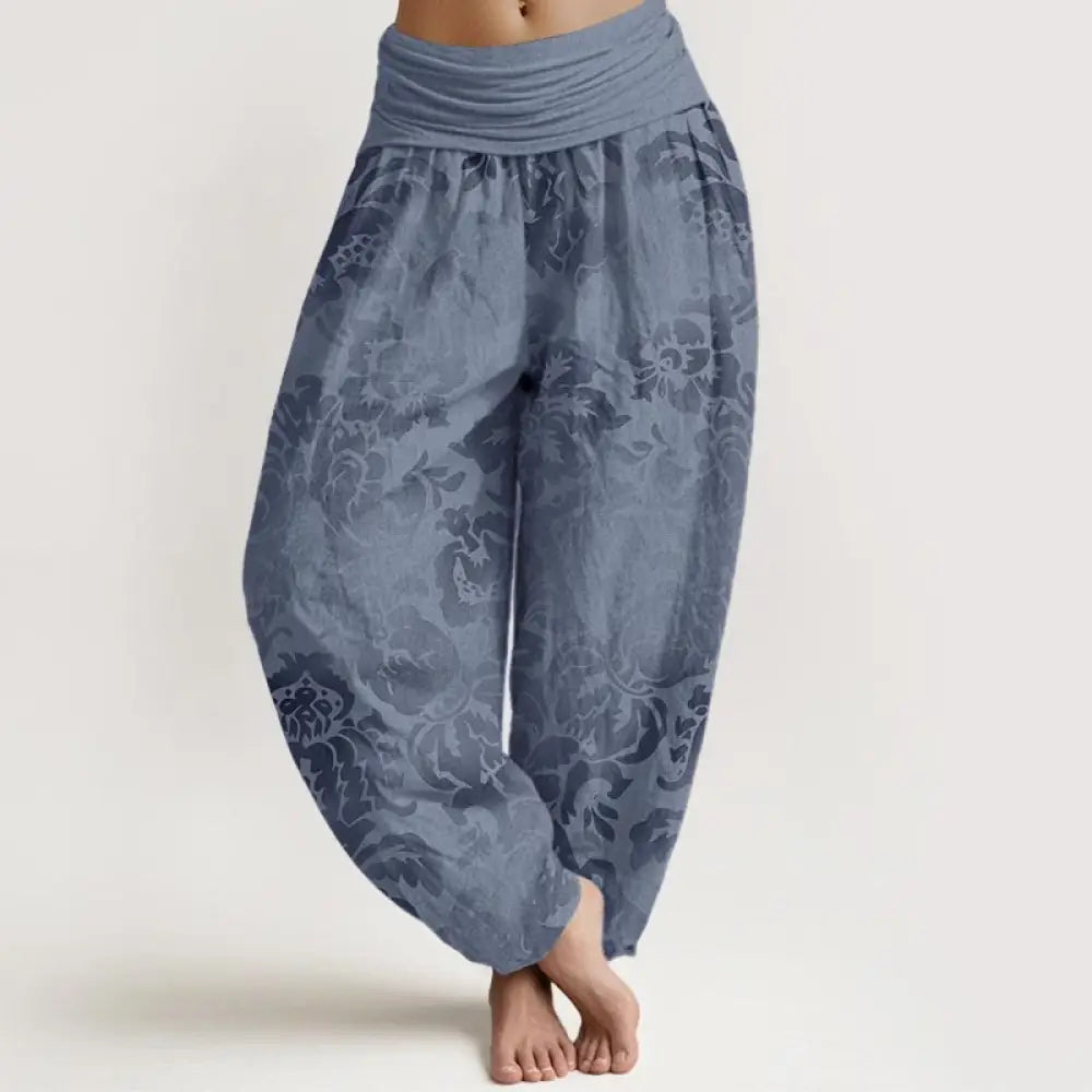 BWOOOH printed harem pants - Cotton Casual Flower Leaves Design Women