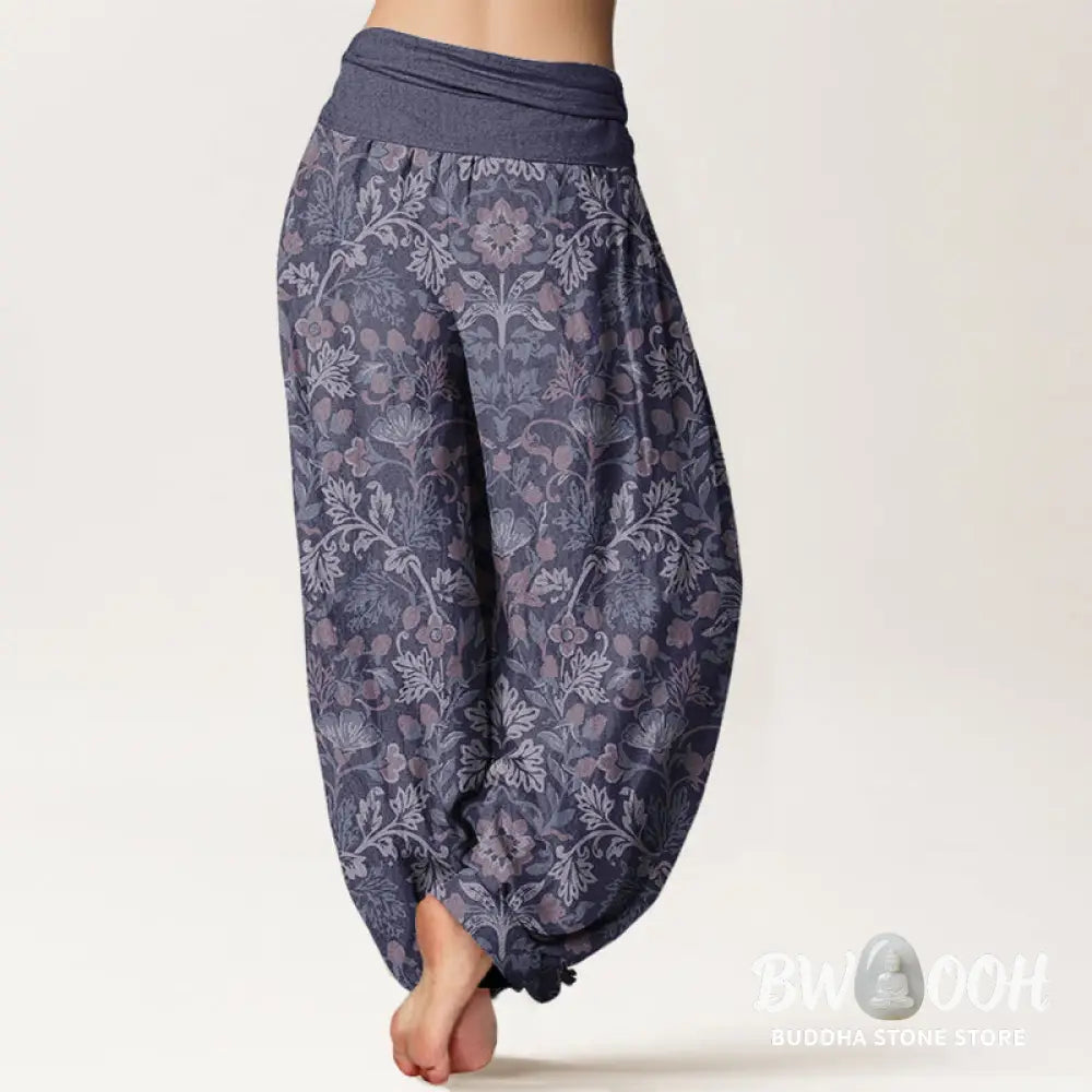 Buddha Stones Cotton Casual Flower Vine Leaves Pattern Women&