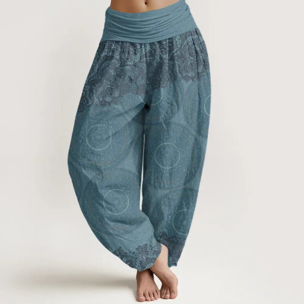 BWOOOH printed harem pants - Cotton Casual Flowers Compass Design Wom