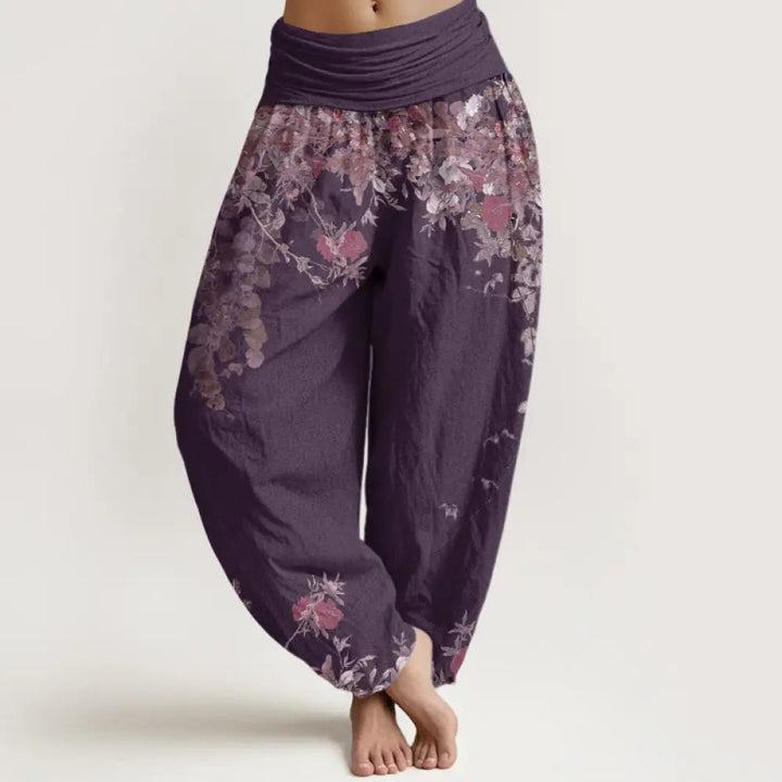 Buddha Stones Cotton Casual Red Peony Flower Vine Design Women&