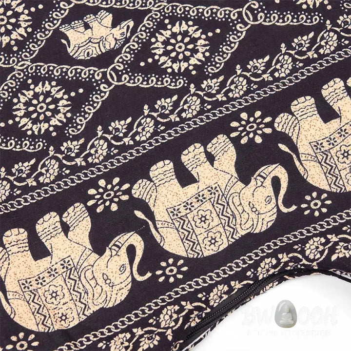 Buddha Stones Cotton Elephant Stripes Crossbody Bag Shoulder Bag - Crossbody Bag&amp;Shoulder Bag