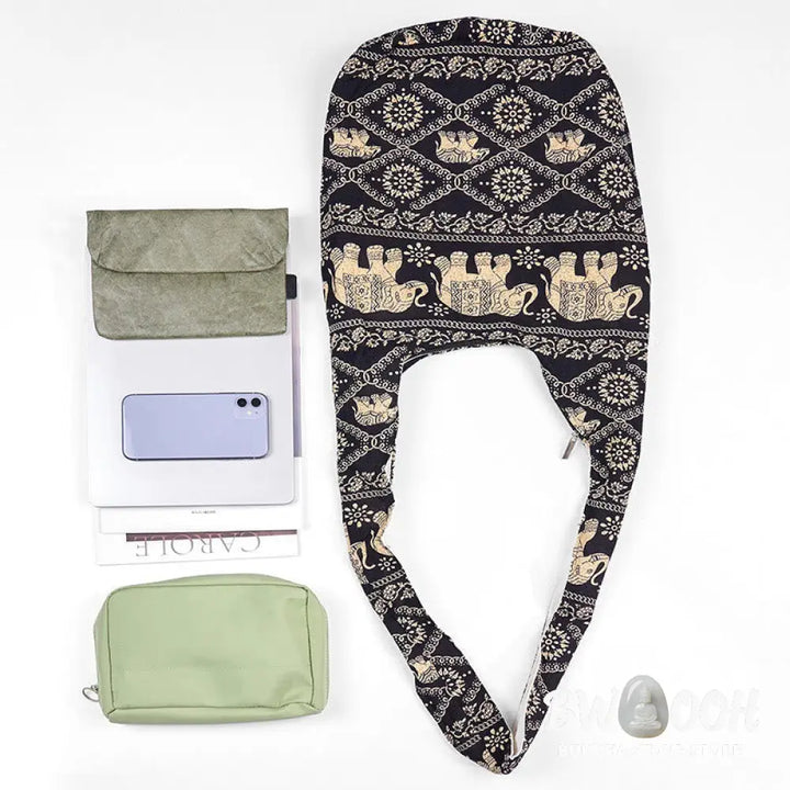 Buddha Stones Cotton Elephant Stripes Crossbody Bag Shoulder Bag - Crossbody Bag&amp;Shoulder Bag