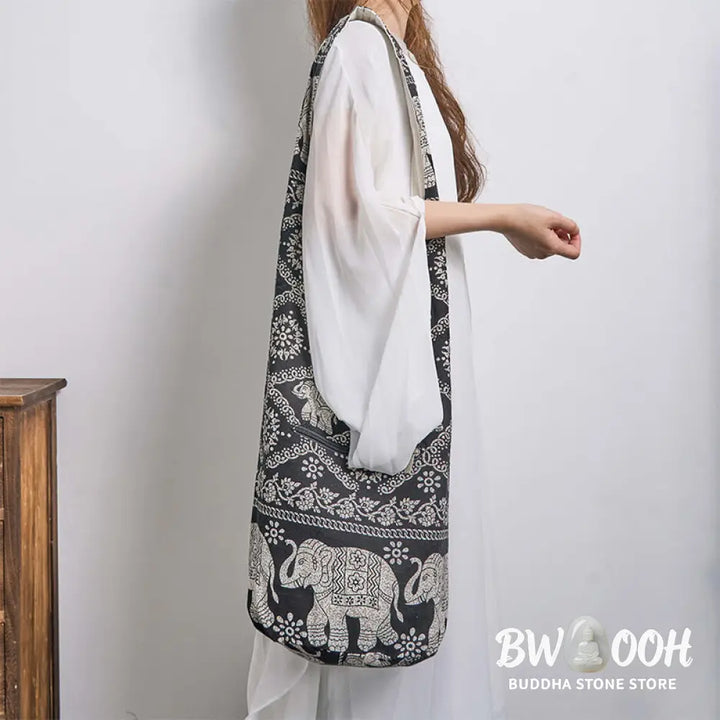 Buddha Stones Cotton Elephant Stripes Crossbody Bag Shoulder Bag - Crossbody Bag&amp;Shoulder Bag