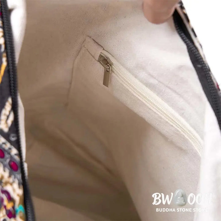 Buddha Stones Cotton Elephant Stripes Crossbody Bag Shoulder Bag - Crossbody Bag&amp;Shoulder Bag