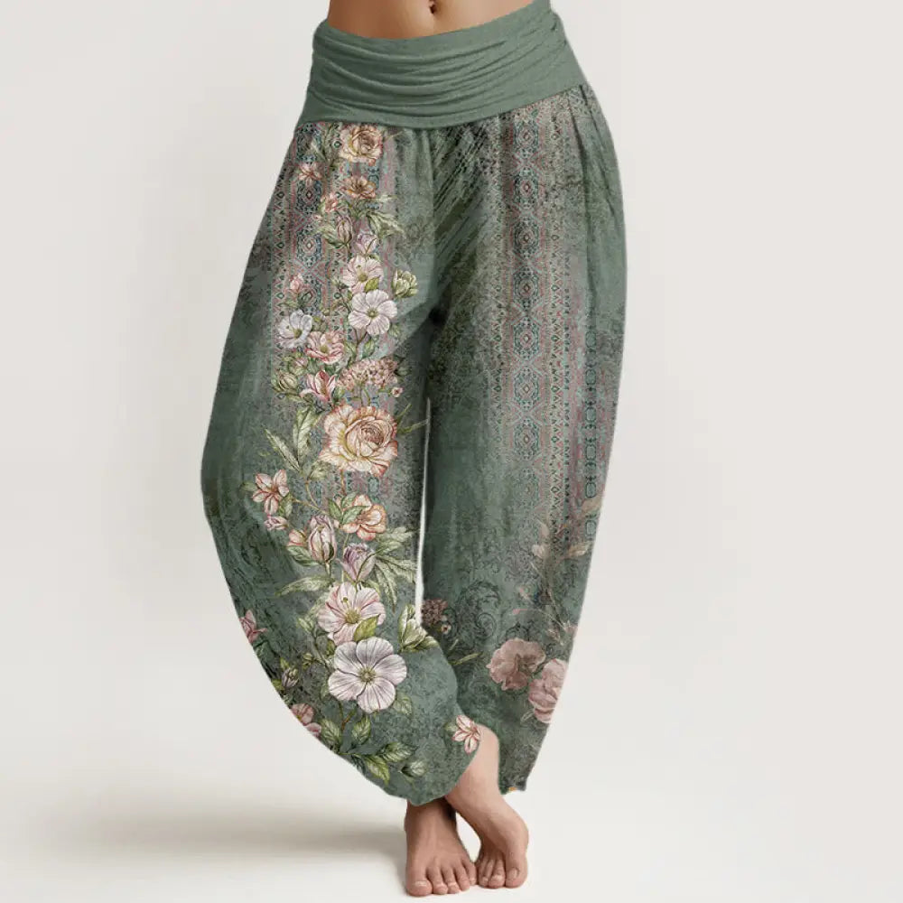 BWOOOH printed harem pants - Cotton Ethnic Floral Ethnic Totem Patter
