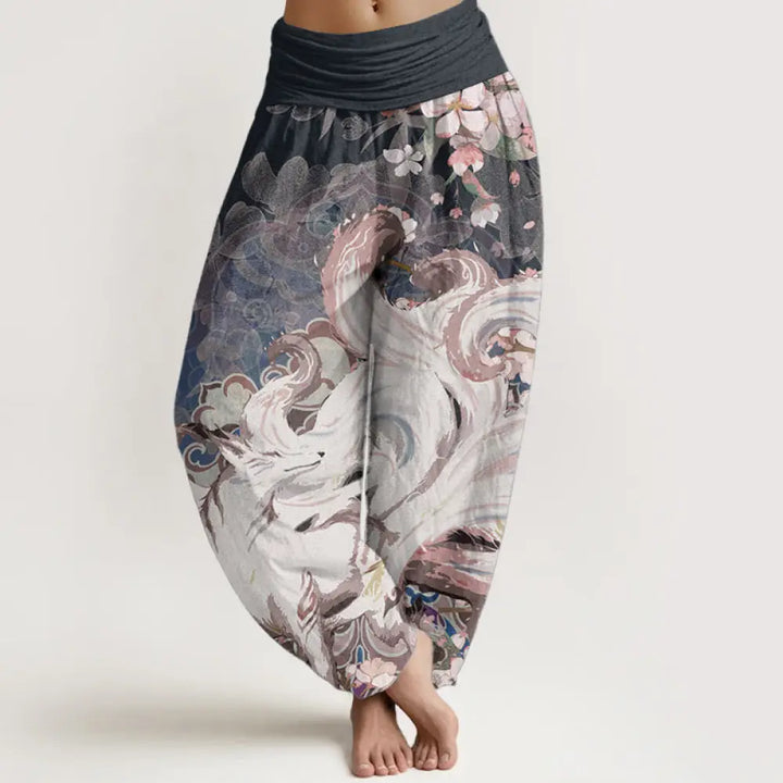BWOOOH printed harem pants - Cotton Fox Cherry Blossoms Women&