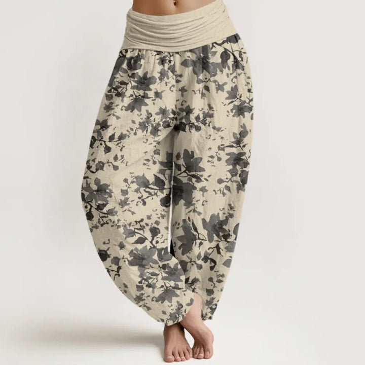 BWOOOH printed harem pants - Cotton Leaves Design Women&
