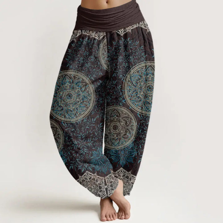 BWOOOH mandala print harem pants - Cotton Mandala Pattern Leaves Women&
