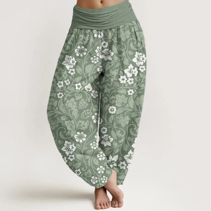 BWOOOH printed harem pants - Cotton Small Flowers Intertwining Branch