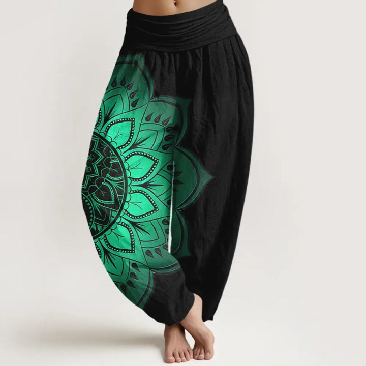 BWOOOH mandala print harem pants - Cotton Symmetrical Mandala Pattern Women