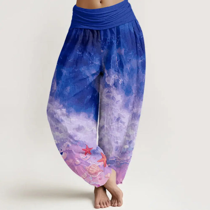 Buddha Stones Cotton Vast Ocean Pattern Women&