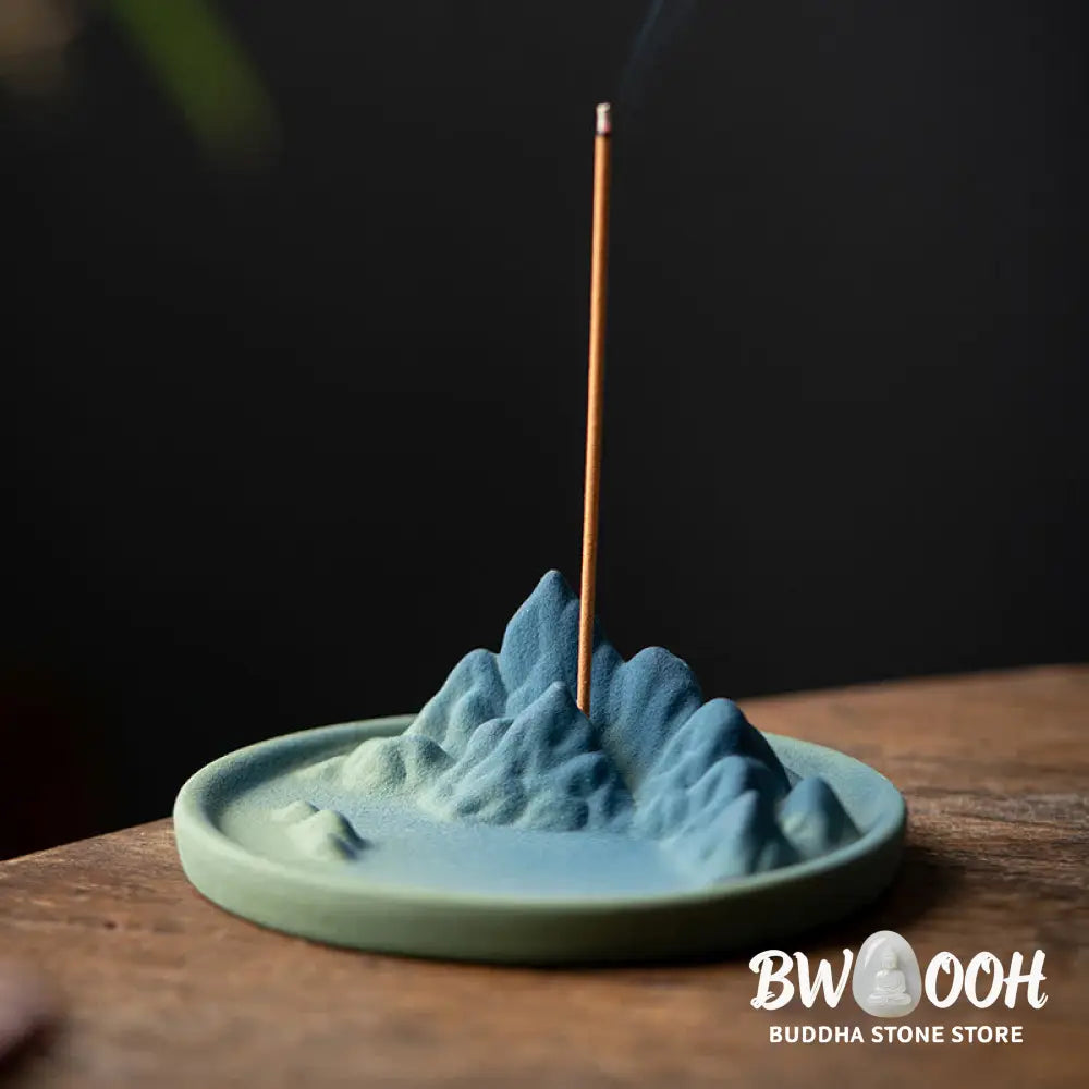 BWOOOH Creative Mountain River Ceramic Healing Backflow Incense Burner - Mountains And River - Incense Burner